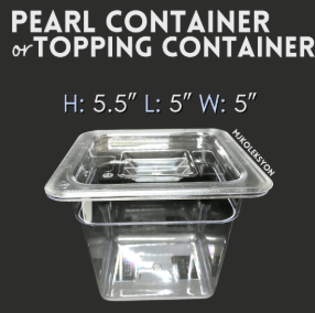 Container for cooked tapioca