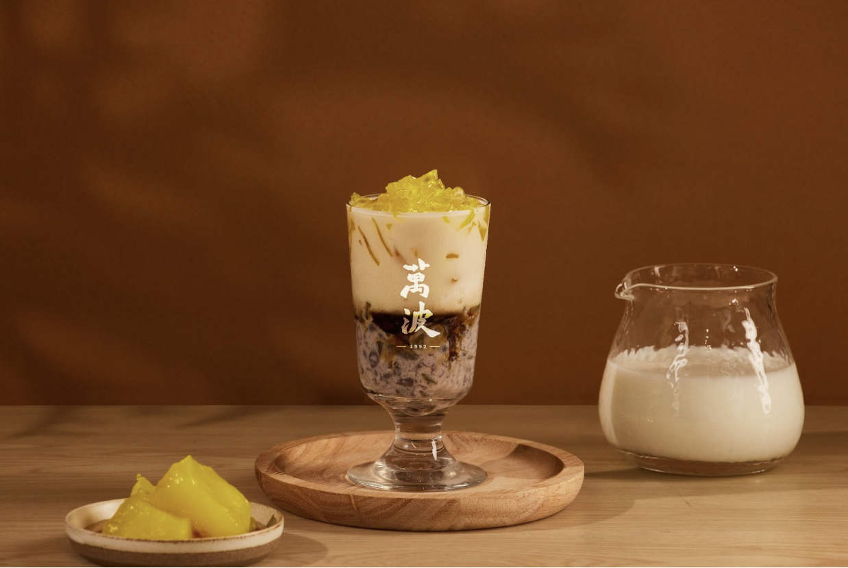 red bean jelly milk