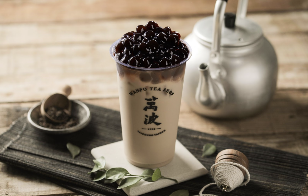 Iced boba pearl bubbles milk tea