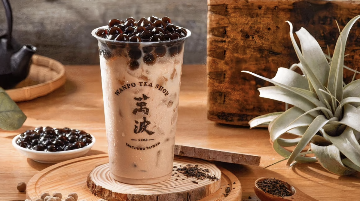 a delicious cup of boba milk tea